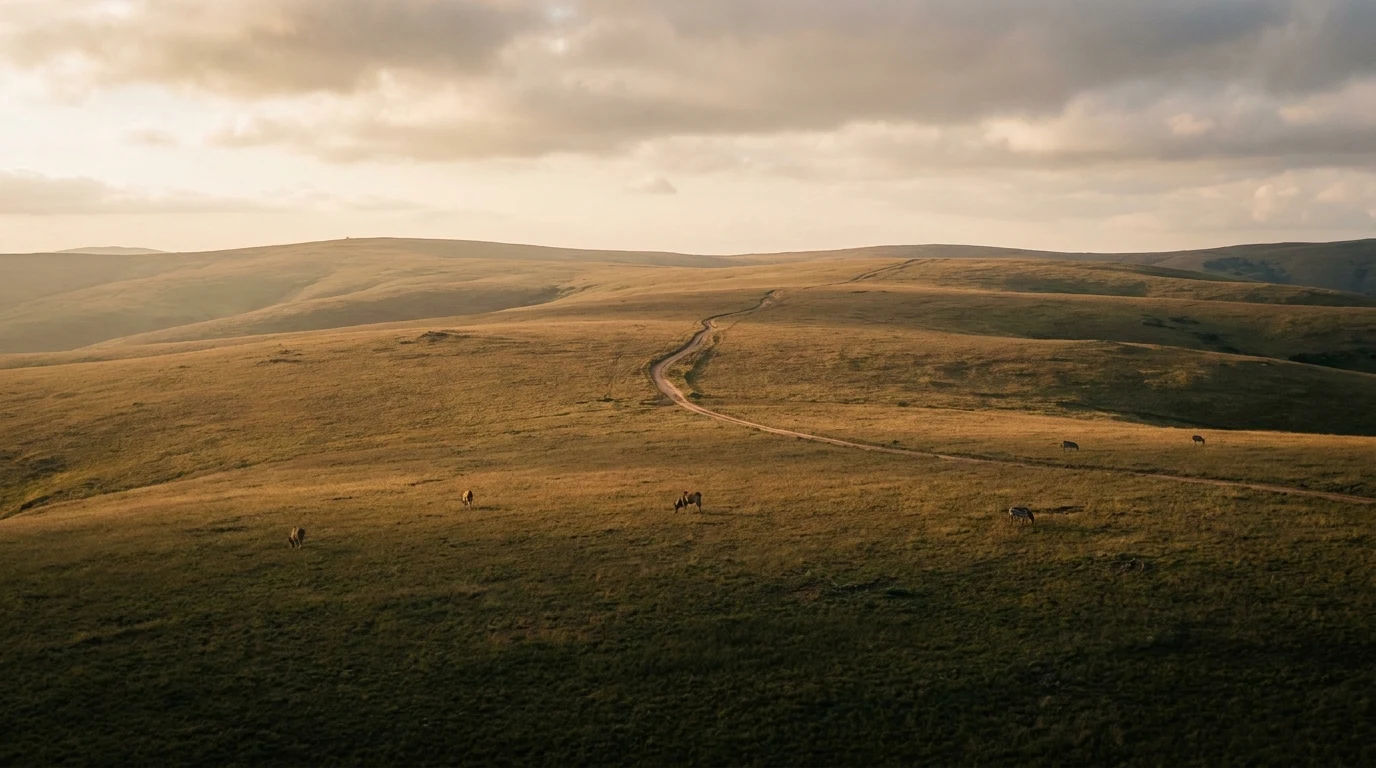 Nyika plateau road and landscape