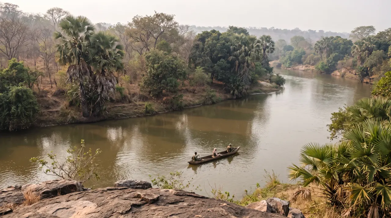Landscape on the Malawi, Slowly journey