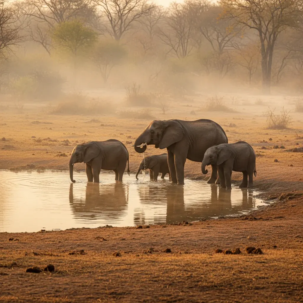 Majete at daybreak